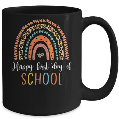 Leopard Rainbow Kindergarten Teacher First Day Of School Mug Coffee Mug | Teecentury.com