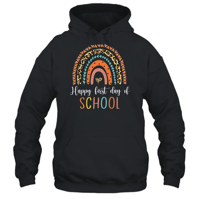Leopard Rainbow Kindergarten Teacher First Day Of School T-Shirt & Hoodie | Teecentury.com