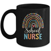 Leopard Rainbow Nursing Nurse Week Back To School Mug | teecentury
