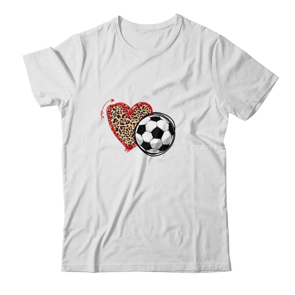 Leopard Soccer Love Heart Soccer Lover Soccer Season T-Shirt & Tank Top | Teecentury.com