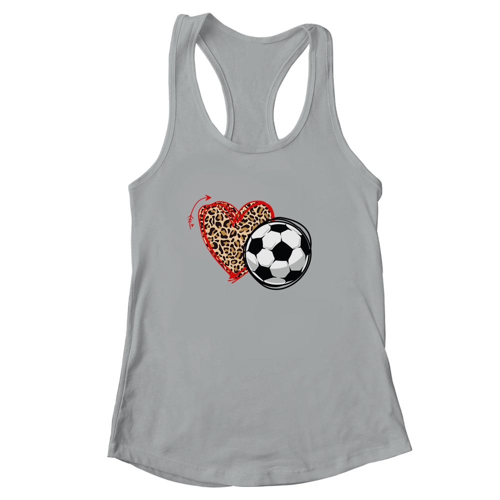 Leopard Soccer Love Heart Soccer Lover Soccer Season T-Shirt & Tank Top | Teecentury.com