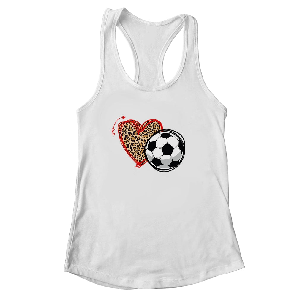 Leopard Soccer Love Heart Soccer Lover Soccer Season T-Shirt & Tank Top | Teecentury.com
