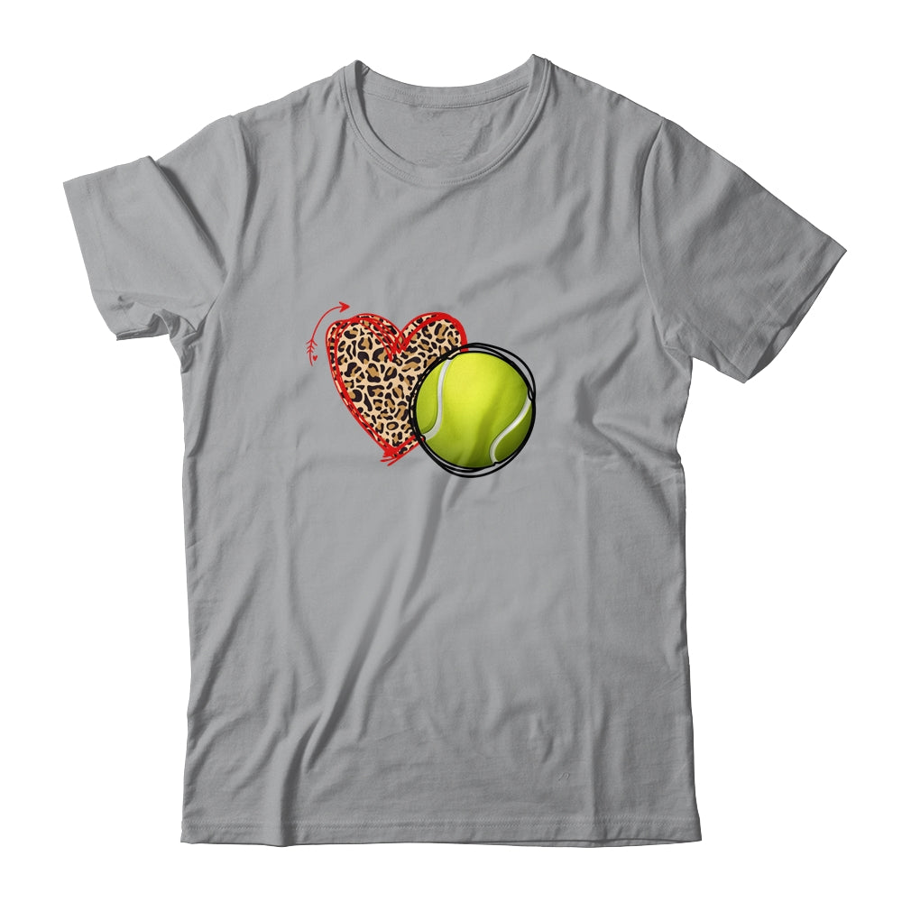 Leopard Tennis Love Heart Tennis Lover Tennis Season T-Shirt & Tank Top | Teecentury.com