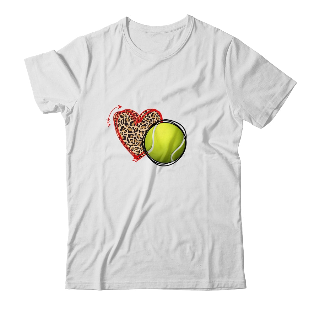Leopard Tennis Love Heart Tennis Lover Tennis Season T-Shirt & Tank Top | Teecentury.com