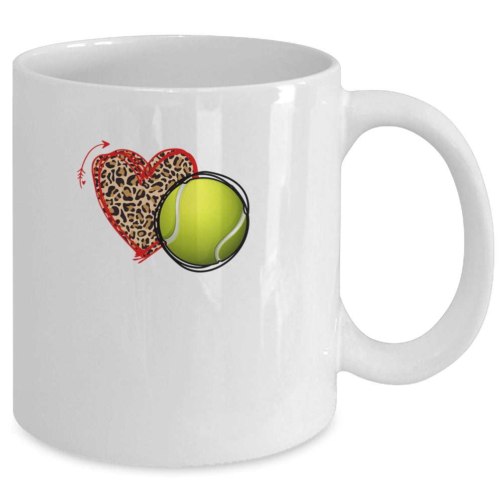 Leopard Tennis Love Heart Tennis Lover Tennis Season Mug Coffee Mug | Teecentury.com