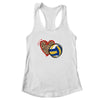 Leopard Volleyball Love Heart Volleyball Lover Volleyball Season T-Shirt & Tank Top | Teecentury.com