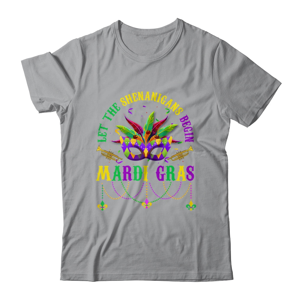 Let The Shenanigans Begin Mardi Gras Kids Men Women Shirt & Tank Top | teecentury