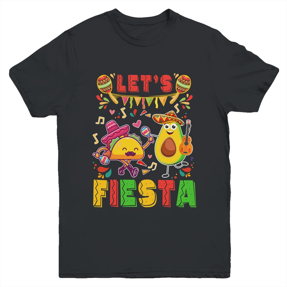 Let's Fiesta Avocado And Tacos Cinco De Mayo Mexican Party Youth Youth Shirt | Teecentury.com