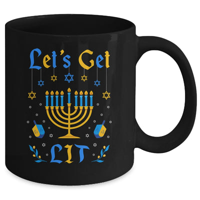 Let's Get Lit Hanukkah Jew Menorah Jewish Chanukkah Mug Coffee Mug | Teecentury.com