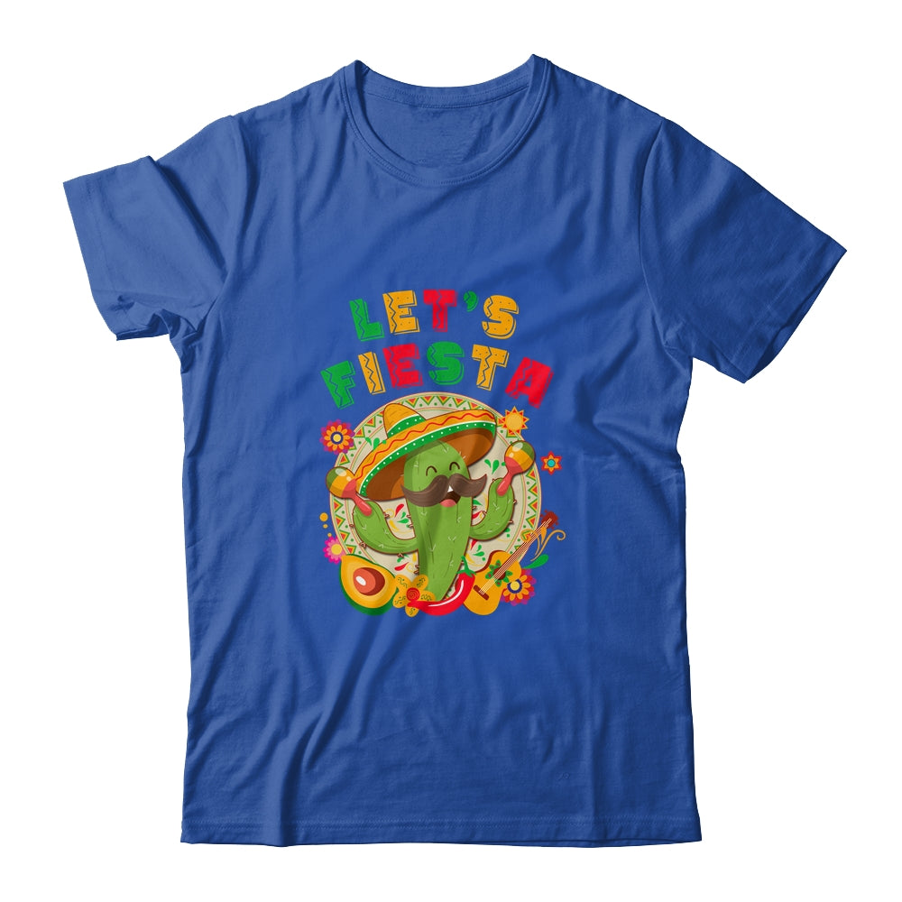 Lets Fiesta Cinco De Mayo With Guitar Cactus Sombrero Maraca T-Shirt & Tank Top | Teecentury.com