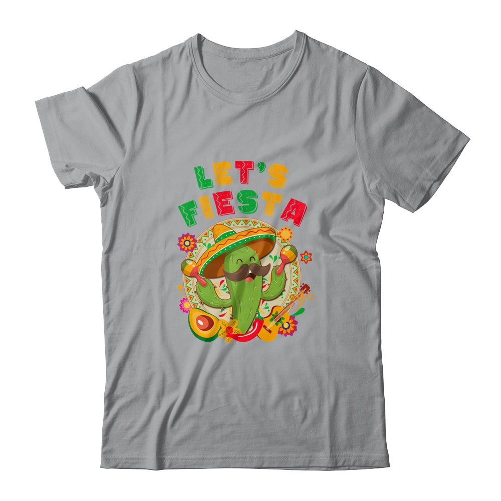 Lets Fiesta Cinco De Mayo With Guitar Cactus Sombrero Maraca T-Shirt & Tank Top | Teecentury.com