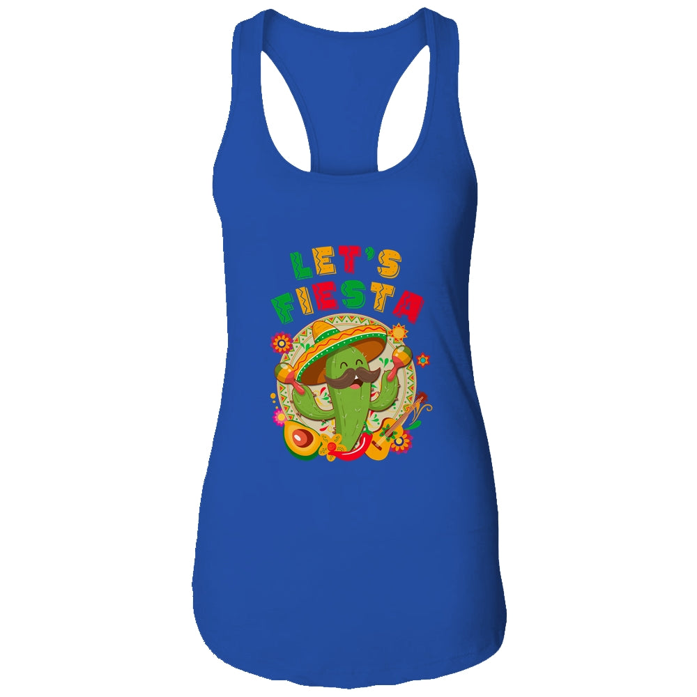 Lets Fiesta Cinco De Mayo With Guitar Cactus Sombrero Maraca T-Shirt & Tank Top | Teecentury.com