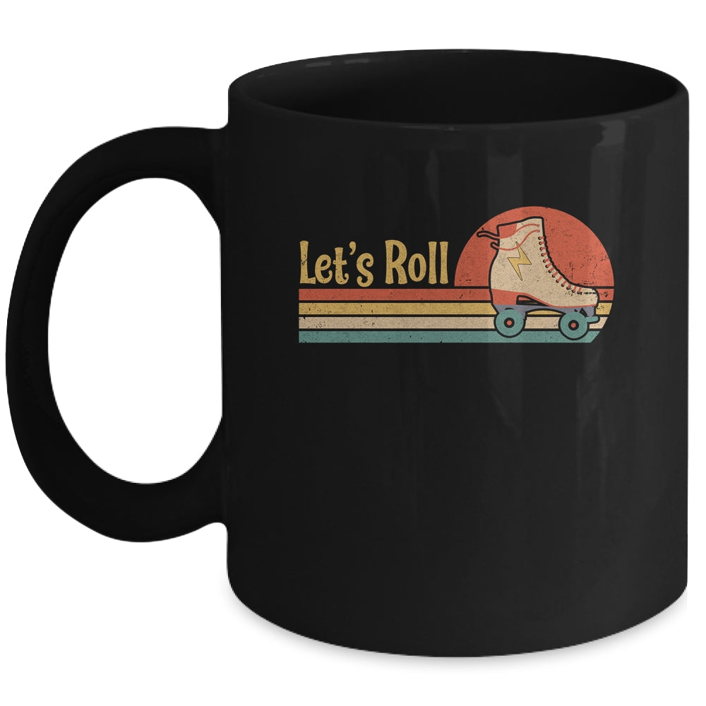 Lets Roll Roller Skating Skater Skate Retro Vintage 70s 80s Mug Coffee Mug | Teecentury.com