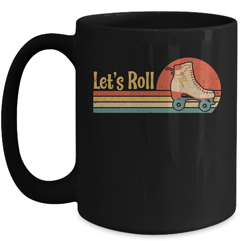 Lets Roll Roller Skating Skater Skate Retro Vintage 70s 80s Mug Coffee Mug | Teecentury.com