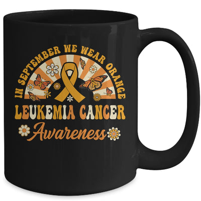 Leukemia Awareness In September We Wear Orange Groovy Mug | teecentury