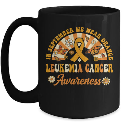 Leukemia Awareness In September We Wear Orange Groovy Mug | teecentury
