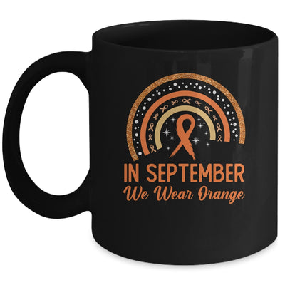 Leukemia Awareness In September We Wear Orange Rainbow Mug | teecentury