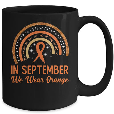 Leukemia Awareness In September We Wear Orange Rainbow Mug | teecentury