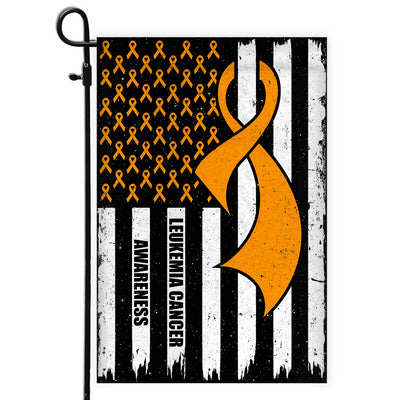Leukemia Cancer Awareness America Flag Orange Ribbon Flag | Teecentury.com