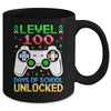 Level 100 Days Of School Unlocked Gamer Boys Funny 100th Day Mug | teecentury