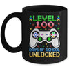 Level 100 Days Of School Unlocked Gamer Boys Funny 100th Day Mug | teecentury