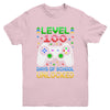 Level 100 Days Of School Unlocked Gamer Boys Funny 100th Day Youth Shirt | teecentury