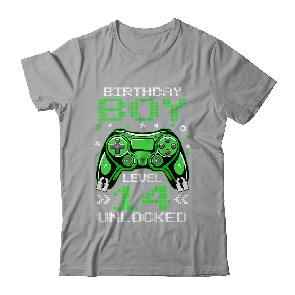 Level 14 Unlocked Awesome Since 2010 14th Birthday Gaming Shirt 