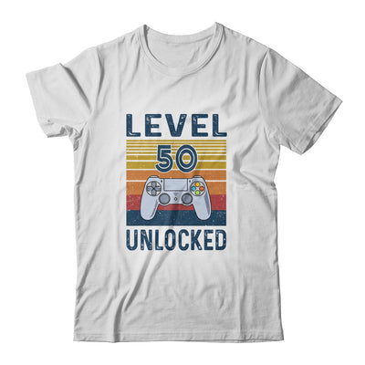 Level 50 Unlocked Video Gamer 50th Birthday Gifts T-Shirt & Hoodie | Teecentury.com