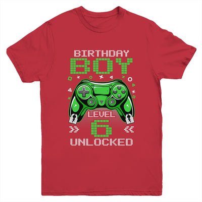 Level 6 Unlocked Awesome Since 2017 6th Birthday Gaming Youth Shirt | teecentury