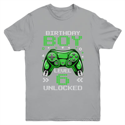 Level 6 Unlocked Awesome Since 2017 6th Birthday Gaming Youth Shirt | teecentury