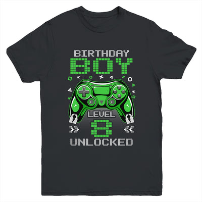 Level 8 Unlocked Awesome Since 2015 8th Birthday Gaming Youth Shirt | teecentury