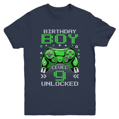 Level 9 Unlocked Awesome Since 2014 9th Birthday Gaming Youth Shirt | teecentury