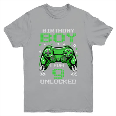 Level 9 Unlocked Awesome Since 2014 9th Birthday Gaming Youth Shirt | teecentury