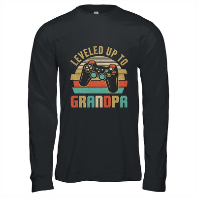 Leveled Up To Grandpa Baby Announcement For Men Shirt & Hoodie | teecentury