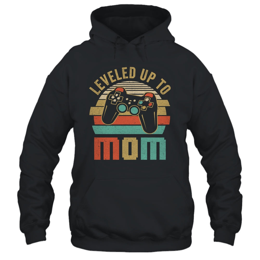 Leveled Up To Mom Baby Announcement For Women Shirt & Hoodie | teecentury