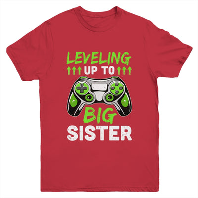 Leveling Up To Big Sister Promoted To Big Sister Gaming Youth Shirt | teecentury