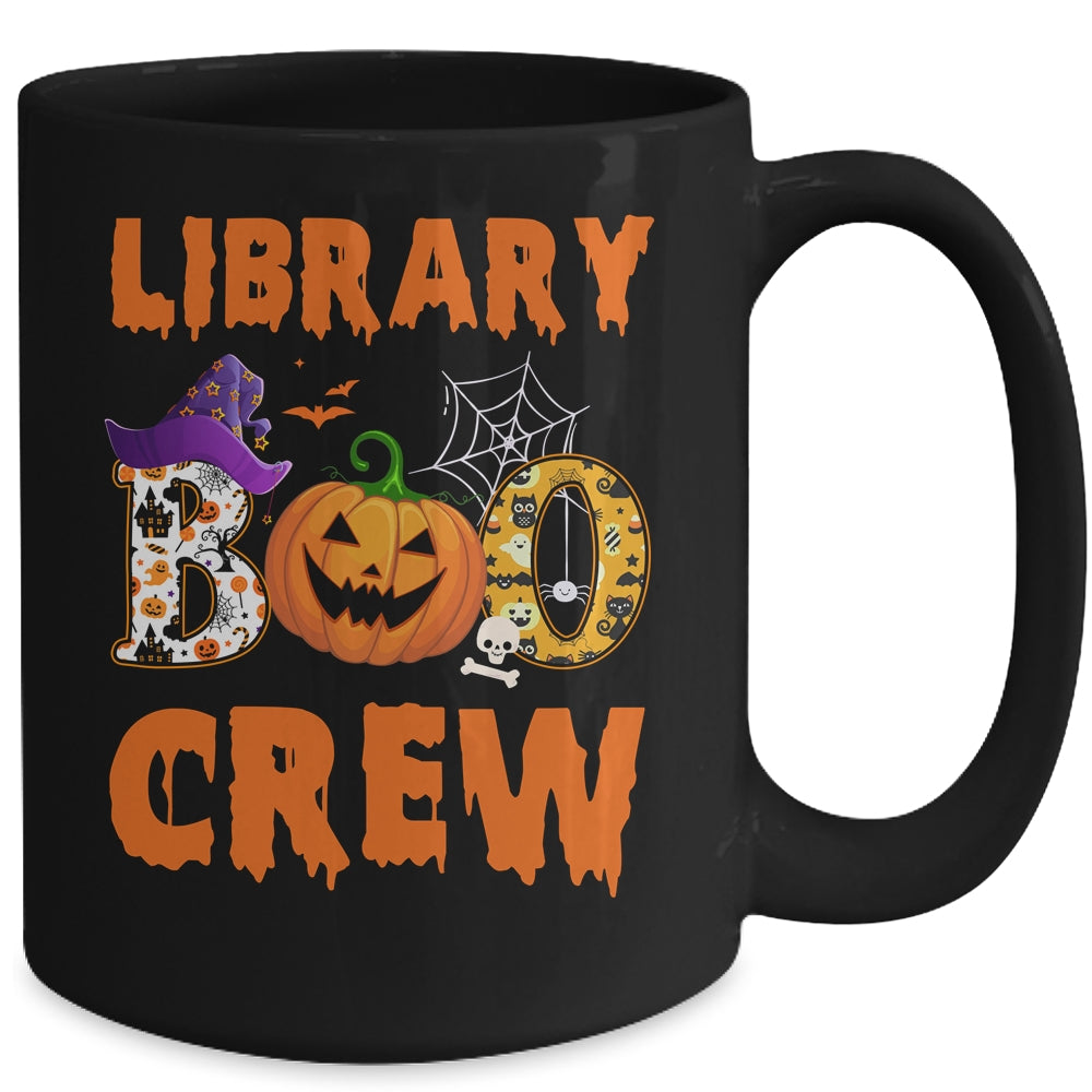 Library Boo Crew School Librarian Halloween Library Book Mug | teecentury
