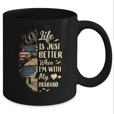 Life Is Just Better When Im With My Husband Skull Flag Mug Coffee Mug | Teecentury.com