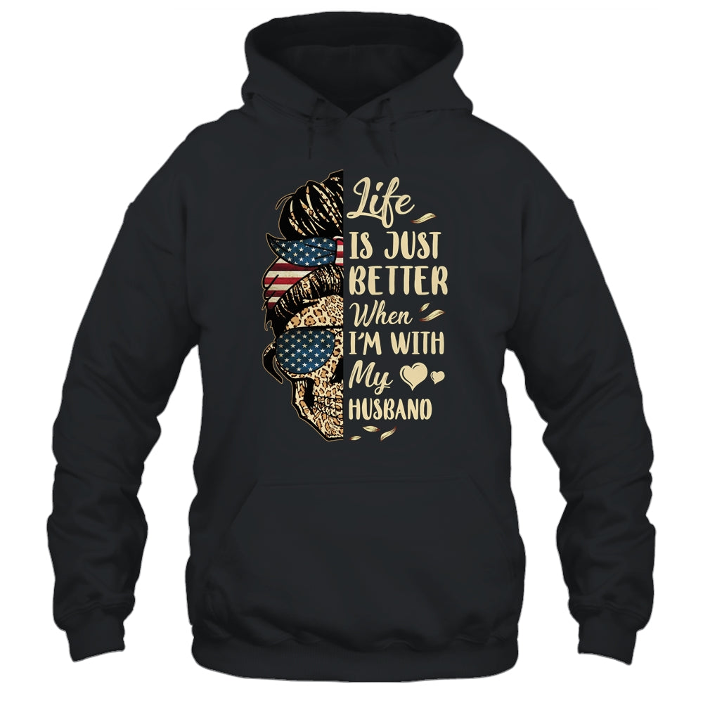Life Is Just Better When Im With My Husband Skull Flag T-Shirt & Tank Top | Teecentury.com