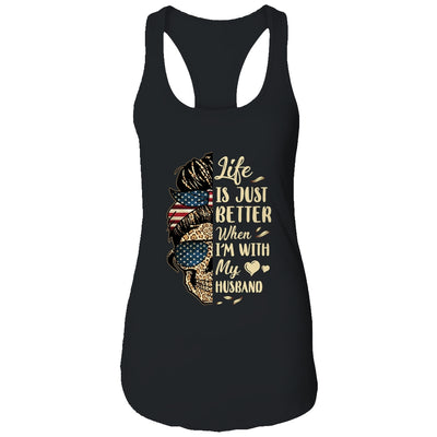 Life Is Just Better When Im With My Husband Skull Flag T-Shirt & Tank Top | Teecentury.com