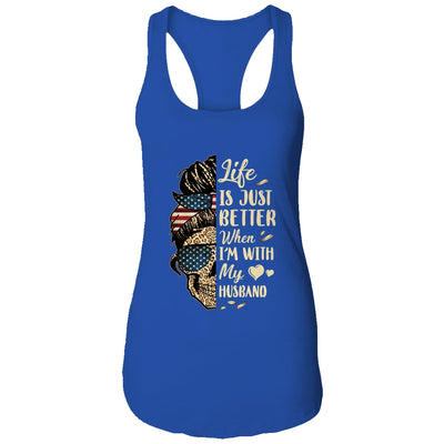Life Is Just Better When Im With My Husband Skull Flag T-Shirt & Tank Top | Teecentury.com