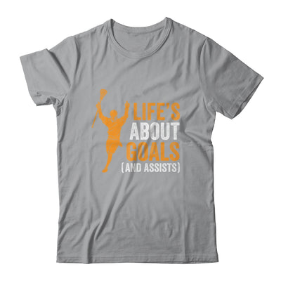 Life's About Goals Lacrosse For Boys Men Lacrosse T-Shirt & Hoodie | Teecentury.com