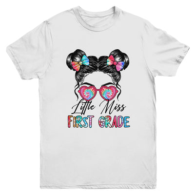 Little Miss First Grade Girls Back To School 1st Grade Youth Shirt | teecentury