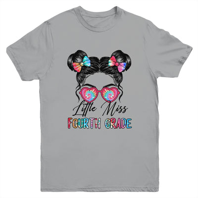 Little Miss Fourth Grade Girls Back To School 4th Grade Youth Shirt | teecentury