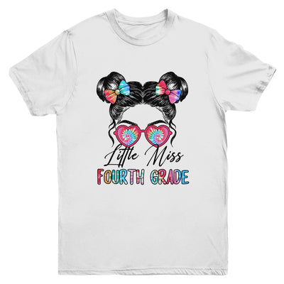 Little Miss Fourth Grade Girls Back To School 4th Grade Youth Shirt | teecentury