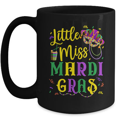 Little Miss Mardi Gras Cute Outfit Girls Kids Mug | teecentury