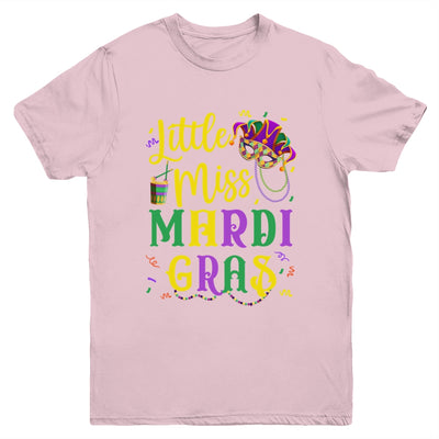 Little Miss Mardi Gras Cute Outfit Girls Kids Youth Shirt | teecentury