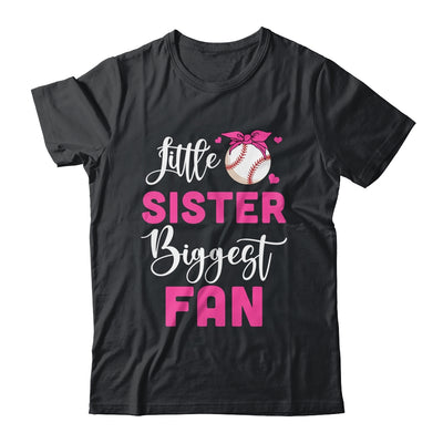Little Sister Biggest Fan Baseball Girl Shirt & Tank Top | teecentury