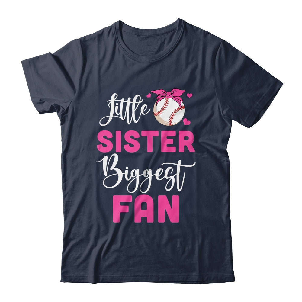 Little Sister Biggest Fan Baseball Girl Shirt & Tank Top | teecentury