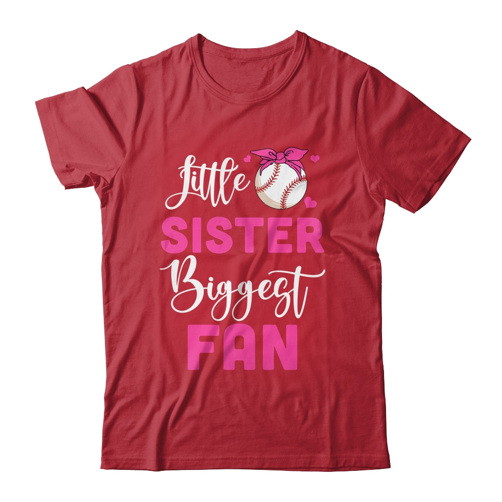 Little Sister Biggest Fan Baseball Girl Shirt & Tank Top | teecentury